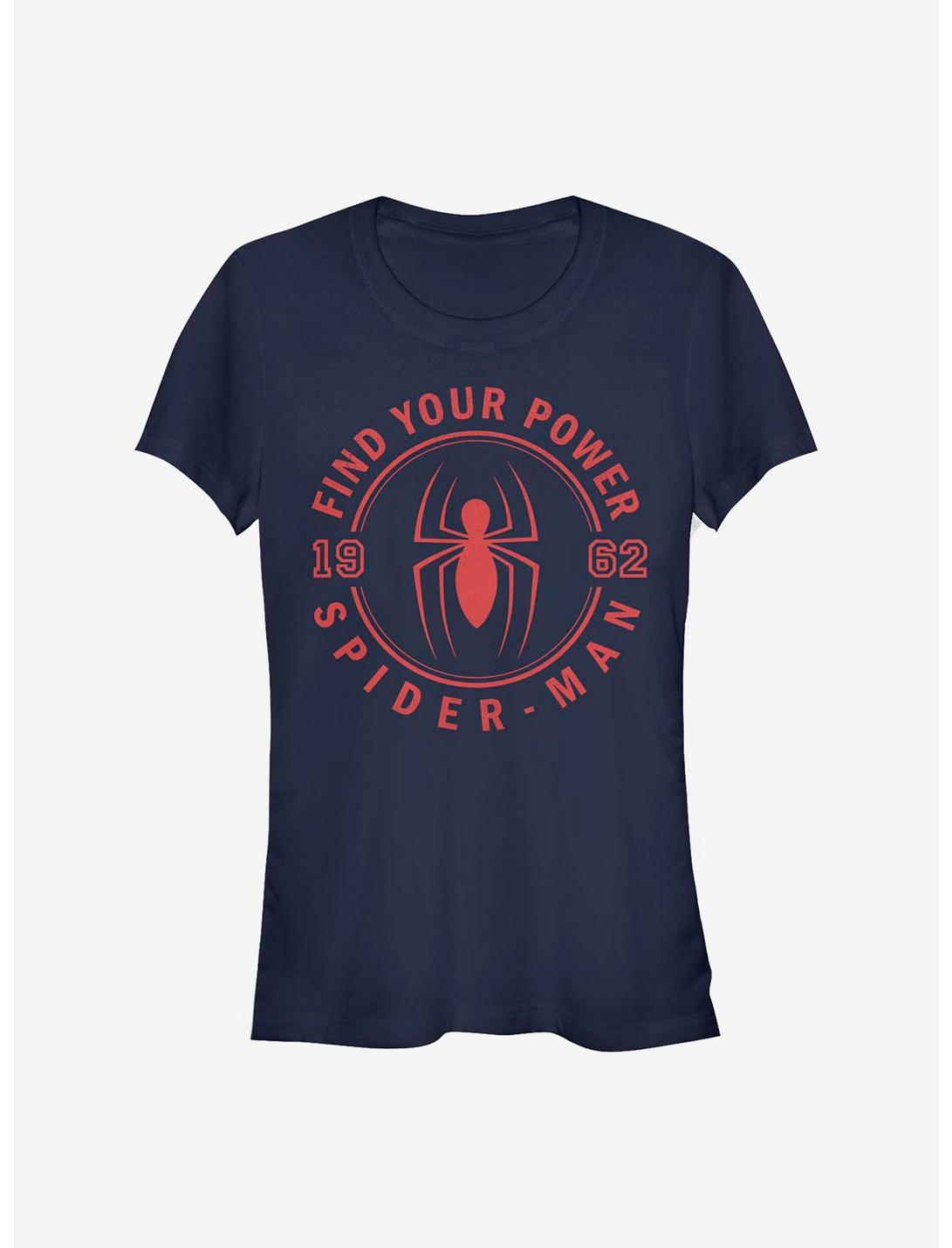 Marvel Spider-Man Power Jersey Girls T-Shirt, NAVY, hi-res