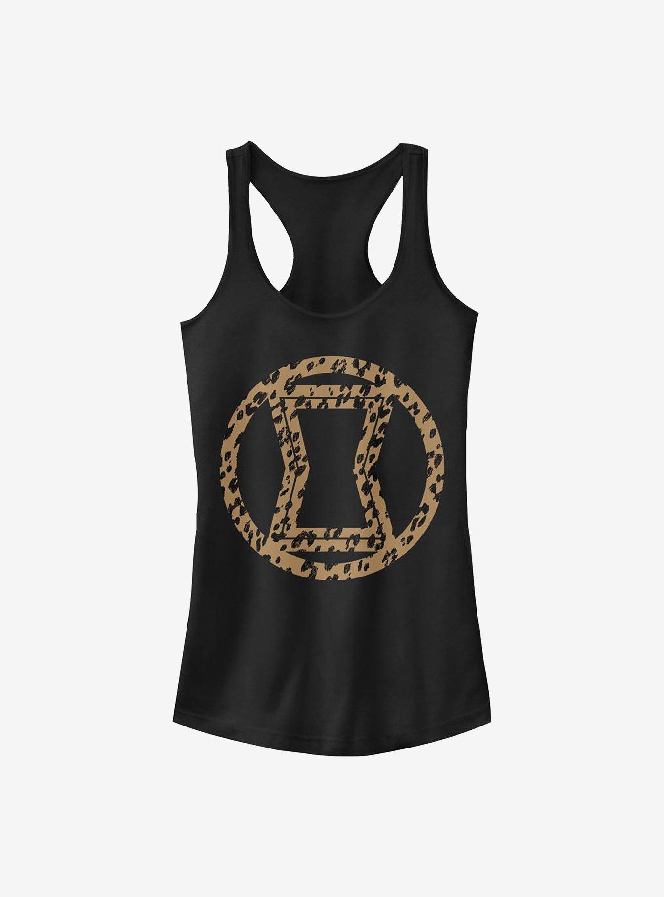 Marvel Black Widow Icon Leopard Fill Girls Tank