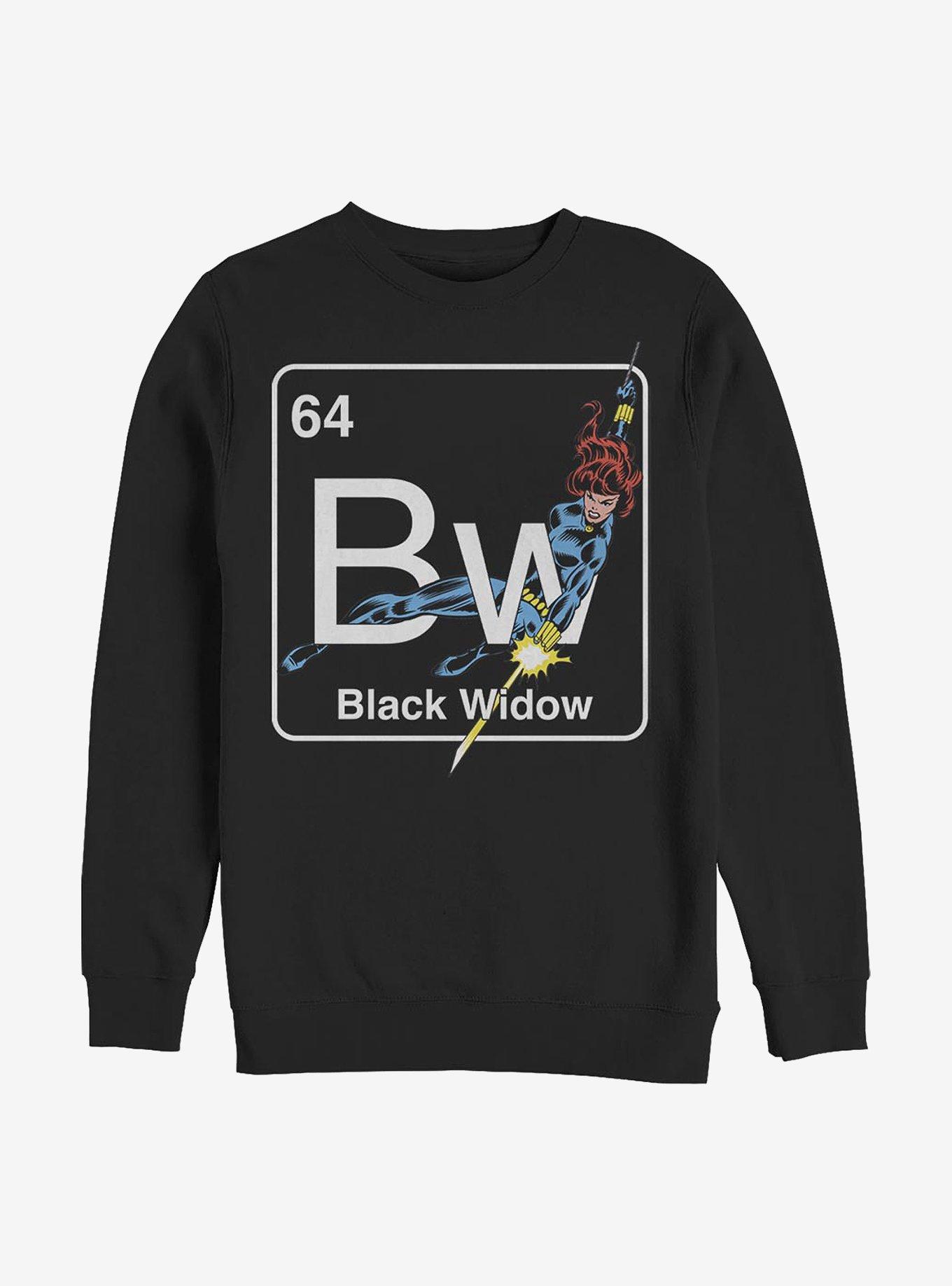 Marvel Black Widow Periodic Black Widow Crew Sweatshirt, , hi-res