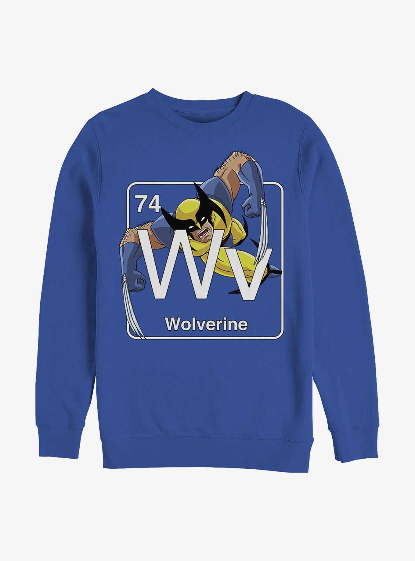 Marvel Wolverine Periodic Wolverine Crew Sweatshirt, ROYAL, hi-res