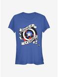 Marvel Captain America Sentinel Shield Girls T-Shirt, ROYAL, hi-res
