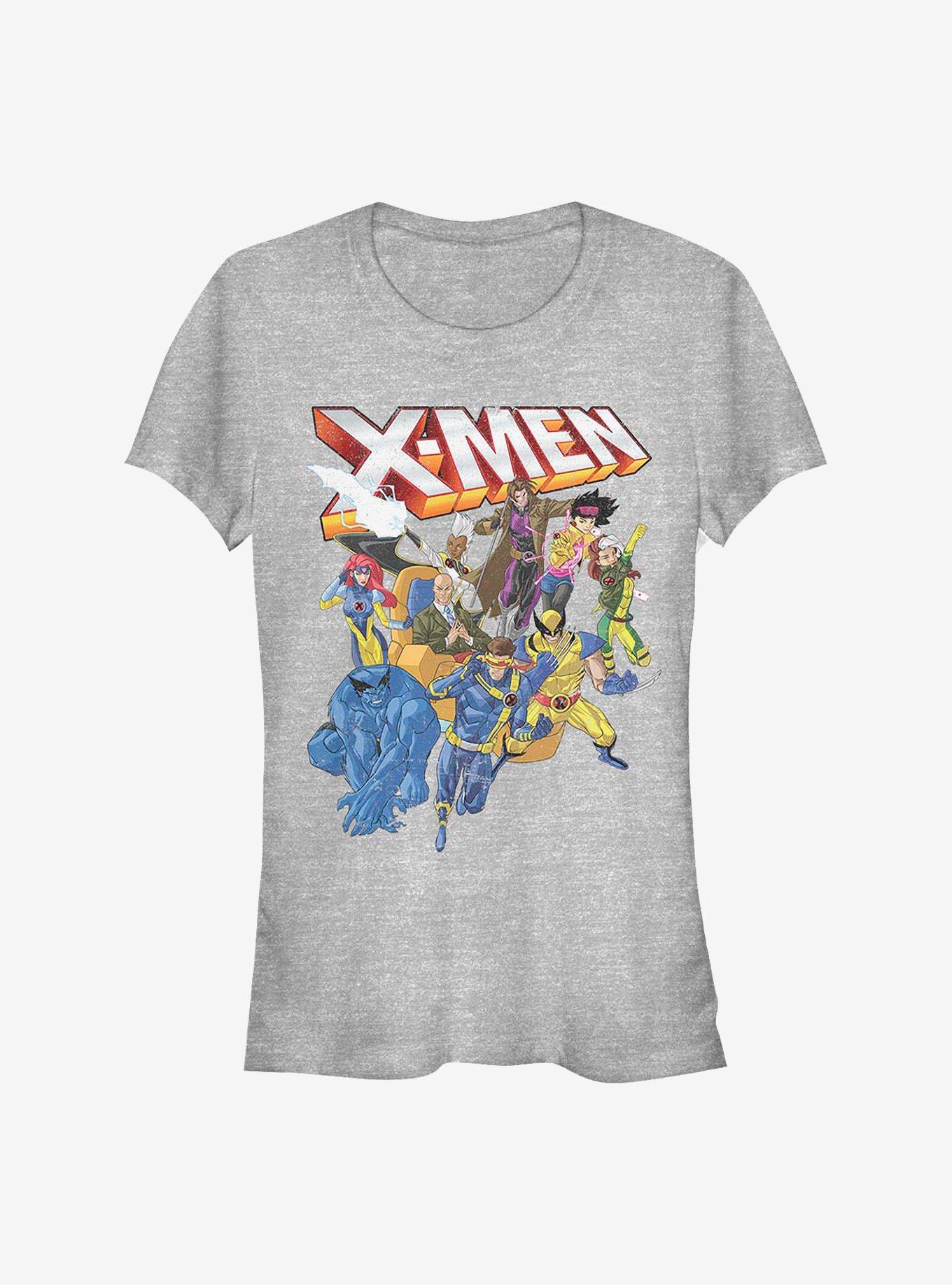 Marvel X-Men Distressed Group Shot Girls T-Shirt, , hi-res