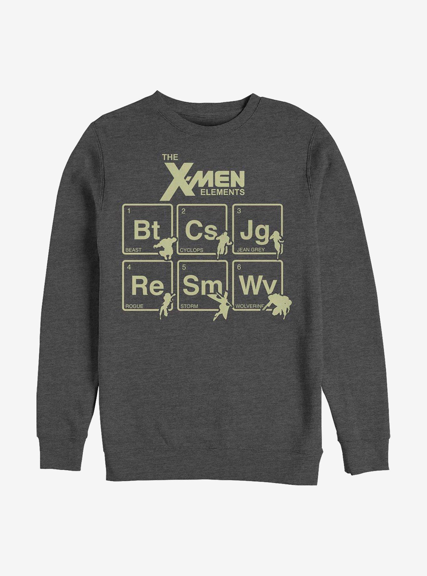 Marvel X-Men Breaking Mutants Crew Sweatshirt, CHAR HTR, hi-res