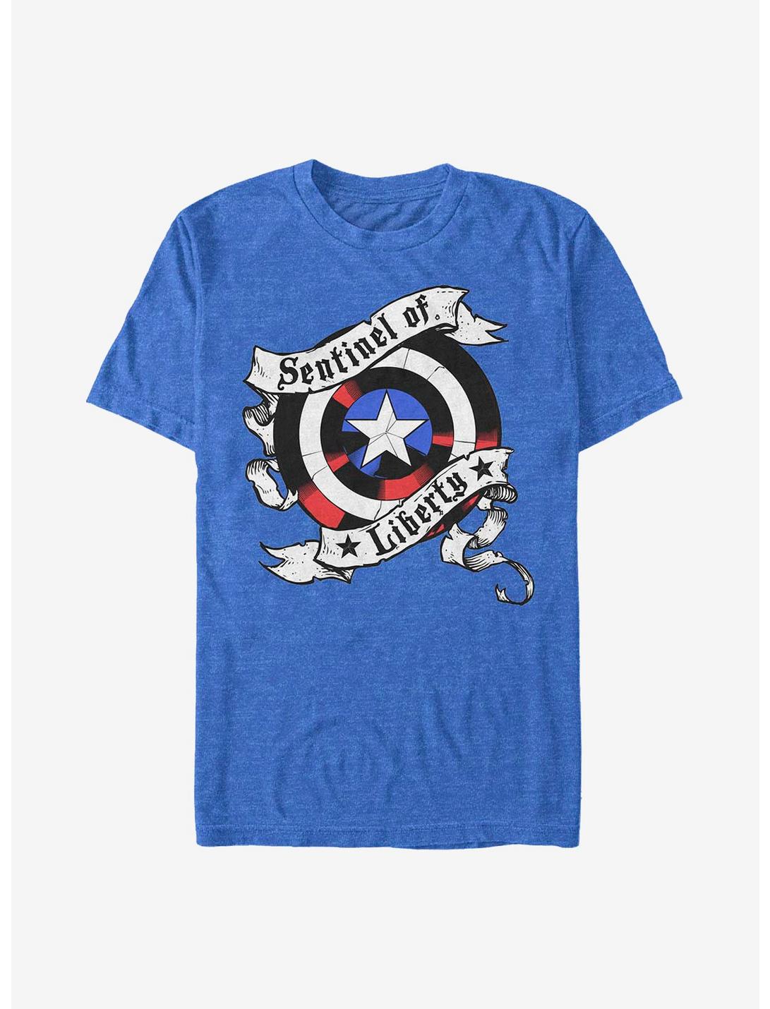 Marvel Captain America Sentinel Shield T-Shirt, ROY HTR, hi-res