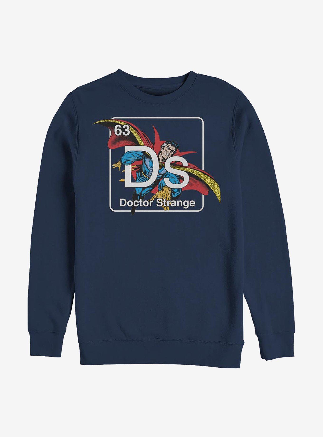 Marvel Doctor Strange Periodic Doctor Strange Crew Sweatshirt, NAVY, hi-res