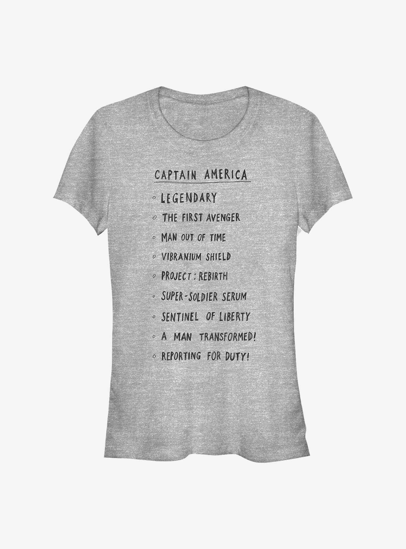 Marvel Captain America Cap List Girls T-Shirt, , hi-res