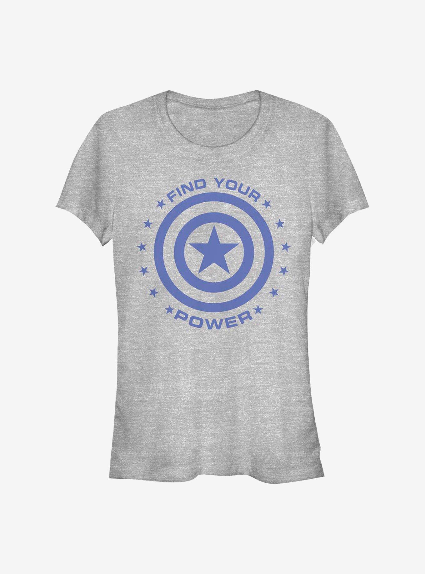 Marvel Captain America Captain Power Girls T-Shirt, ATH HTR, hi-res