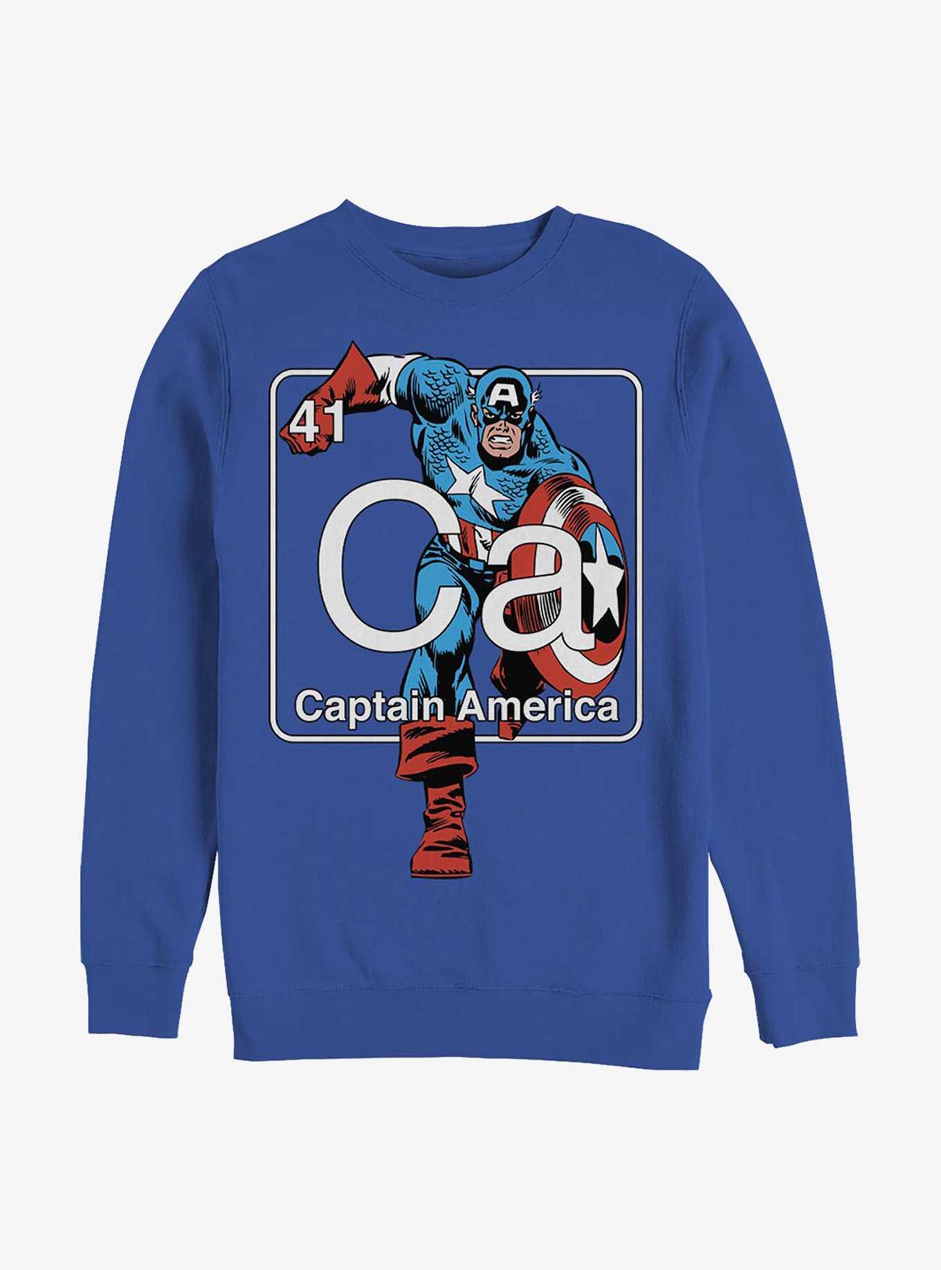 Marvel Captain America Periodic Captain Crew Sweatshirt, , hi-res