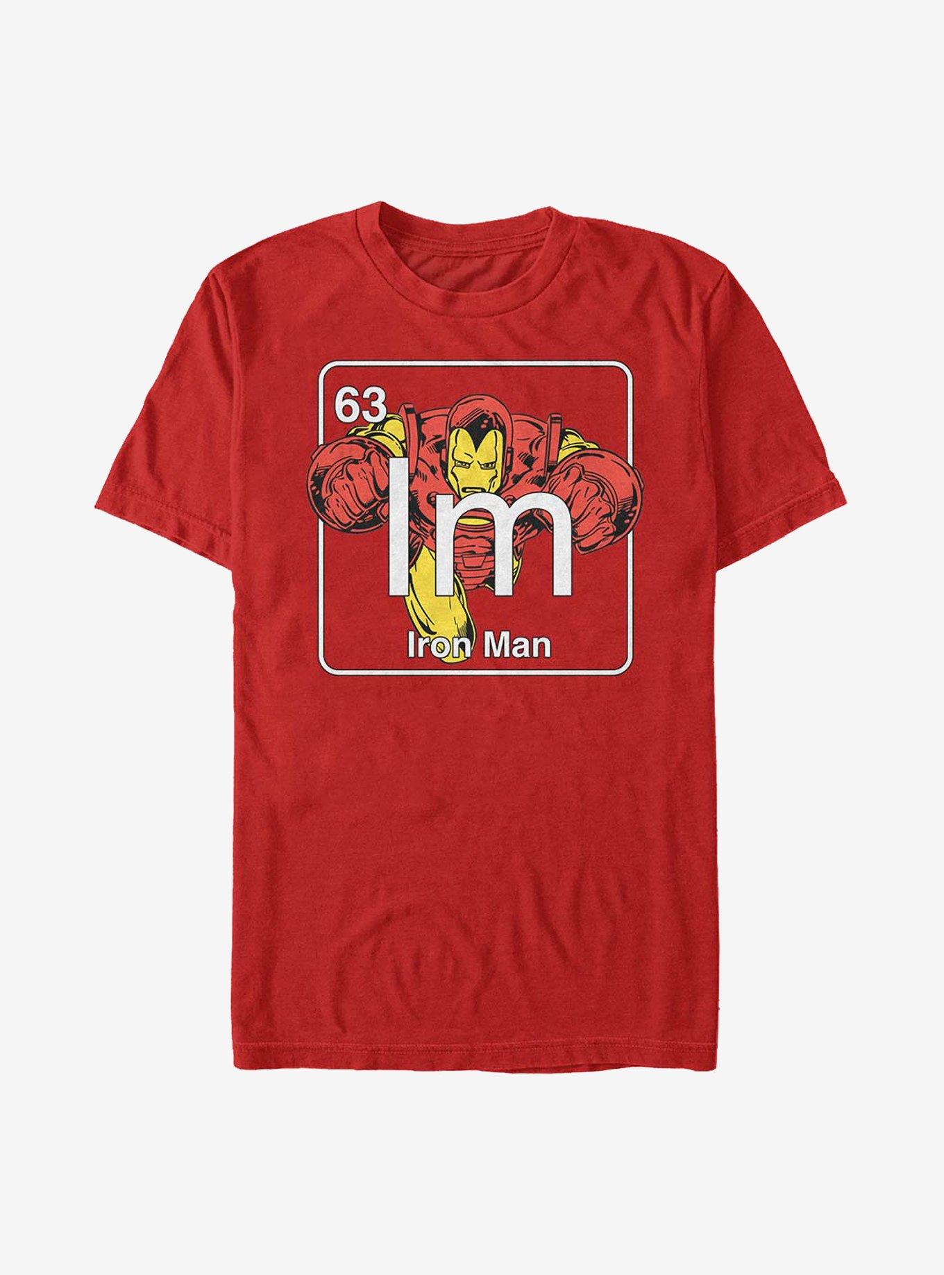 Marvel Iron Man Periodic Iron Man T-Shirt, RED, hi-res