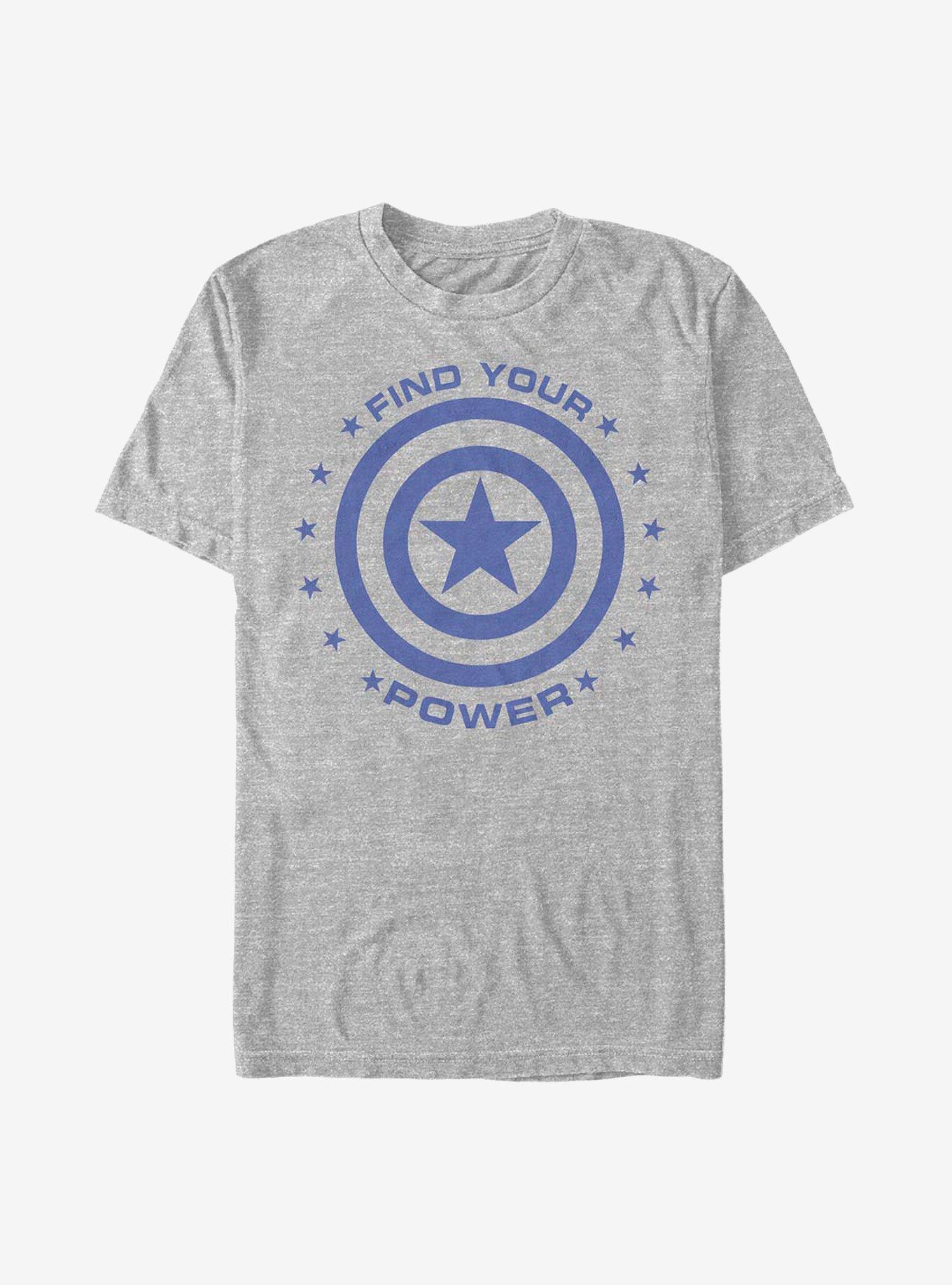 Marvel Captain America Captain Power T-Shirt, ATH HTR, hi-res