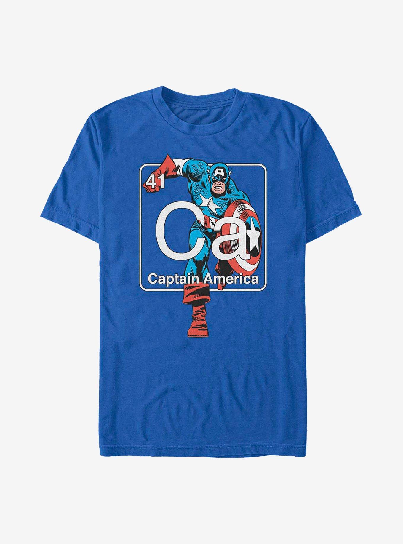 Marvel Captain America Periodic Captain T-Shirt, ROYAL, hi-res