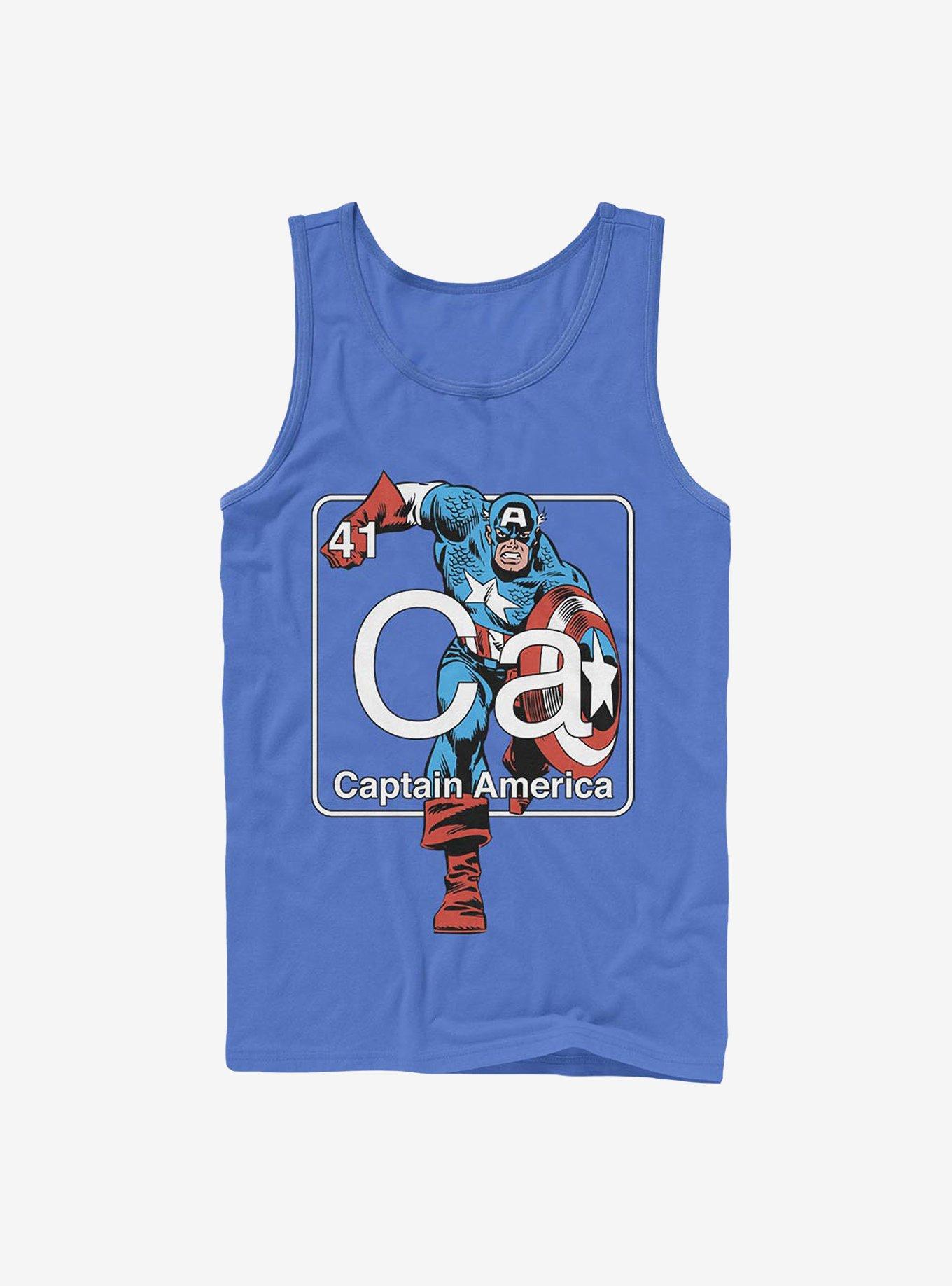 Marvel Captain America Periodic Captain Tank, ROYAL, hi-res