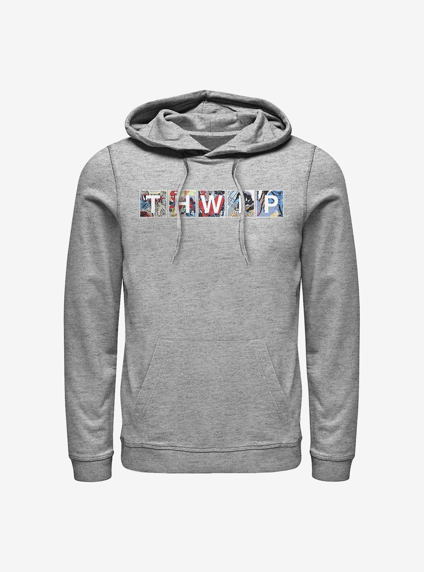 Marvel Spider-Man Comic THWIP Hoodie, ATH HTR, hi-res