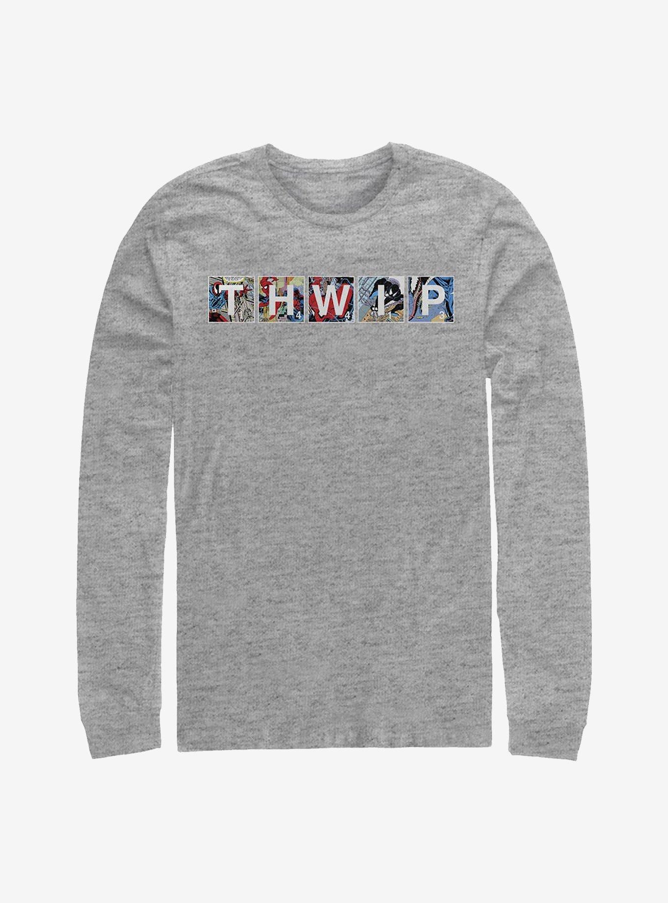 Marvel Spider-Man Comic THWIP Long-Sleeve T-Shirt, ATH HTR, hi-res