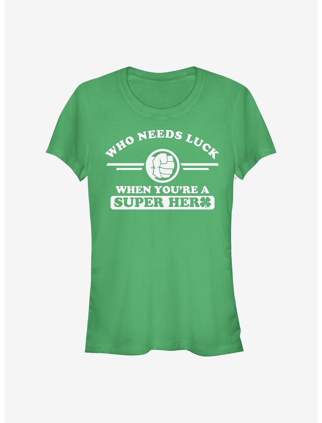 Marvel The Hulk Clover Collegiate Girls T-Shirt, KELLY, hi-res
