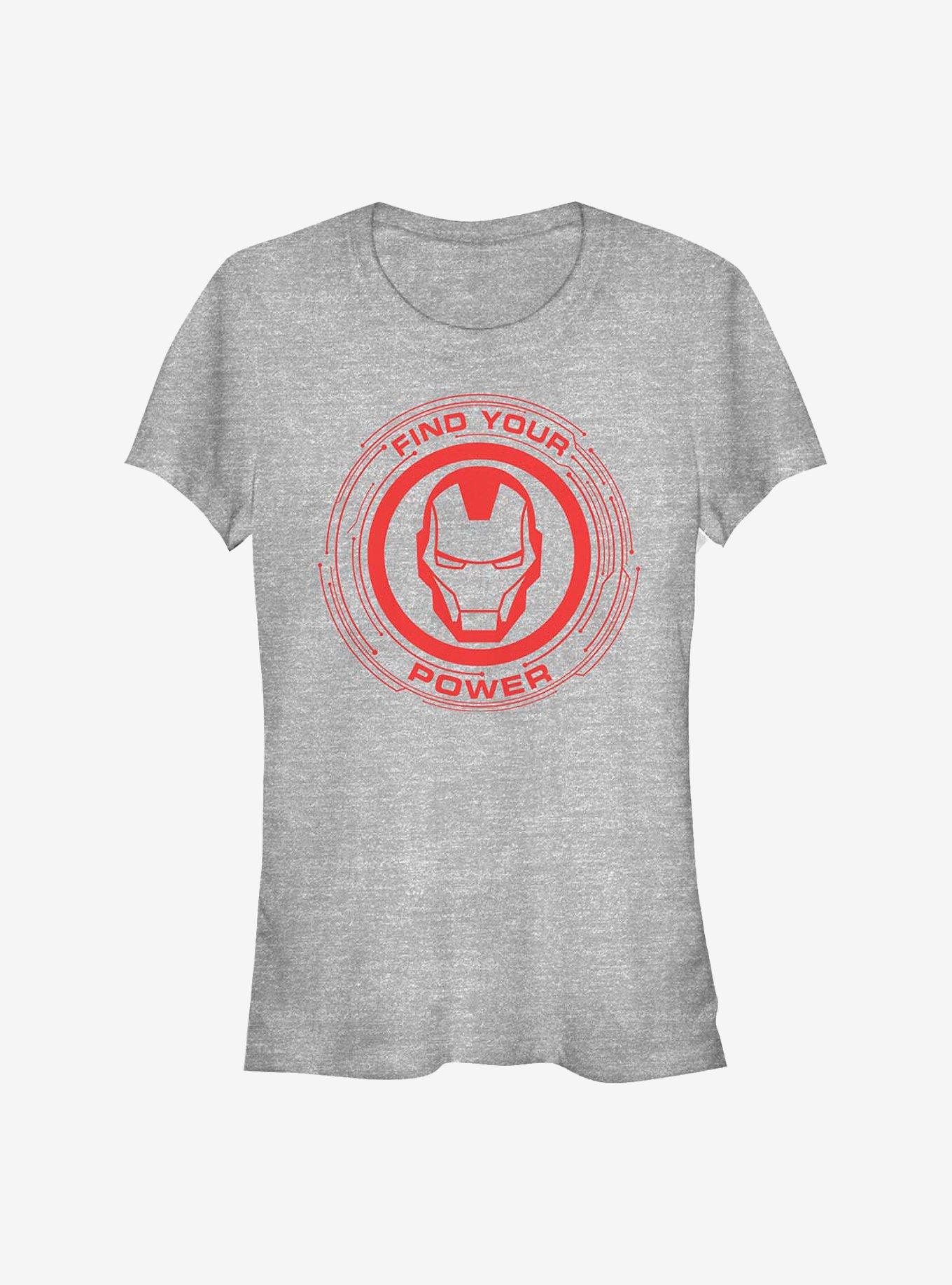 Marvel Iron Man Power Of Iron Man Girls T-Shirt, ATH HTR, hi-res