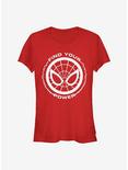 Marvel Spider-Man Spider Power Girls T-Shirt, RED, hi-res