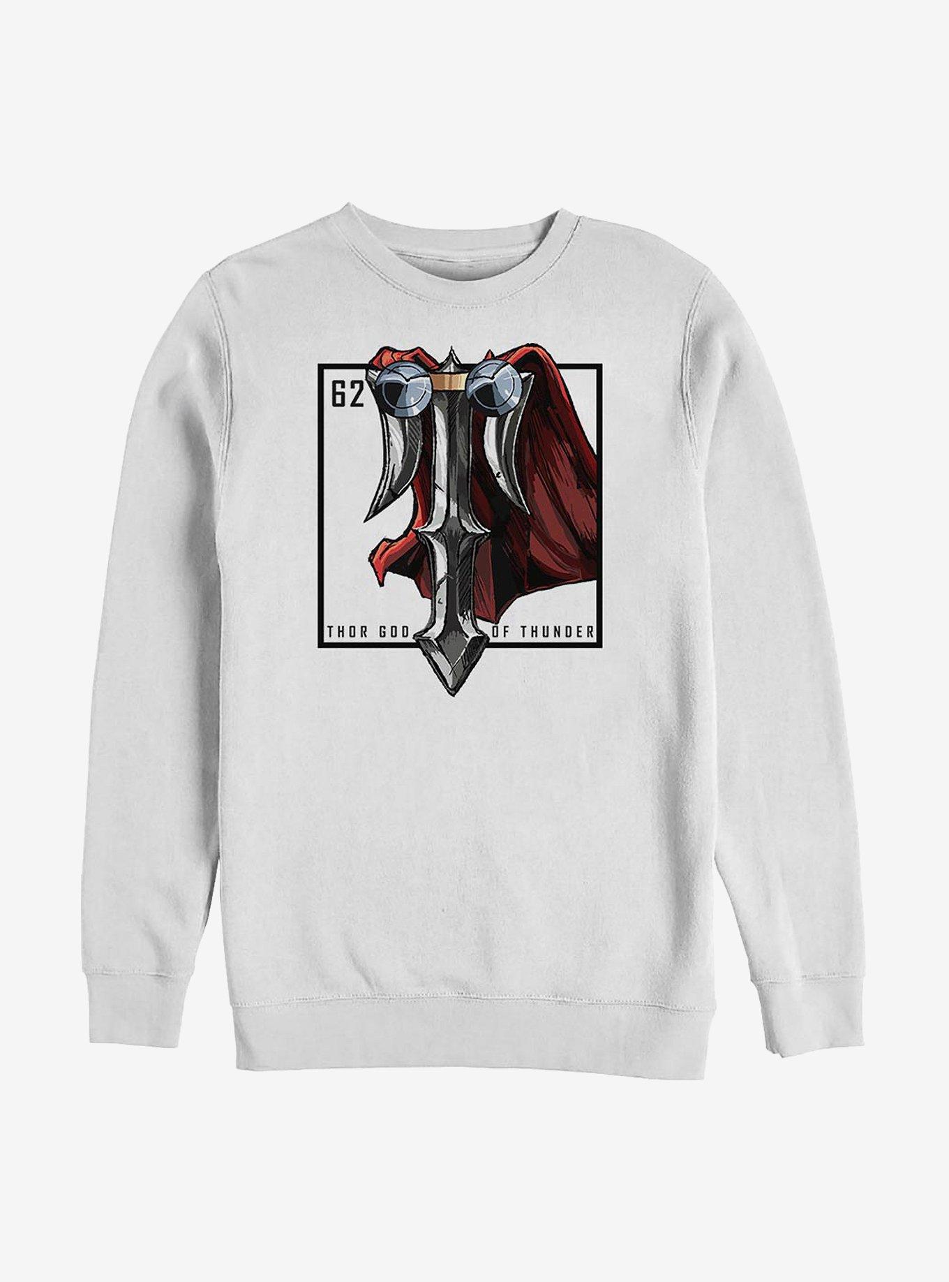 Marvel Thor Element Crew Sweatshirt, WHITE, hi-res