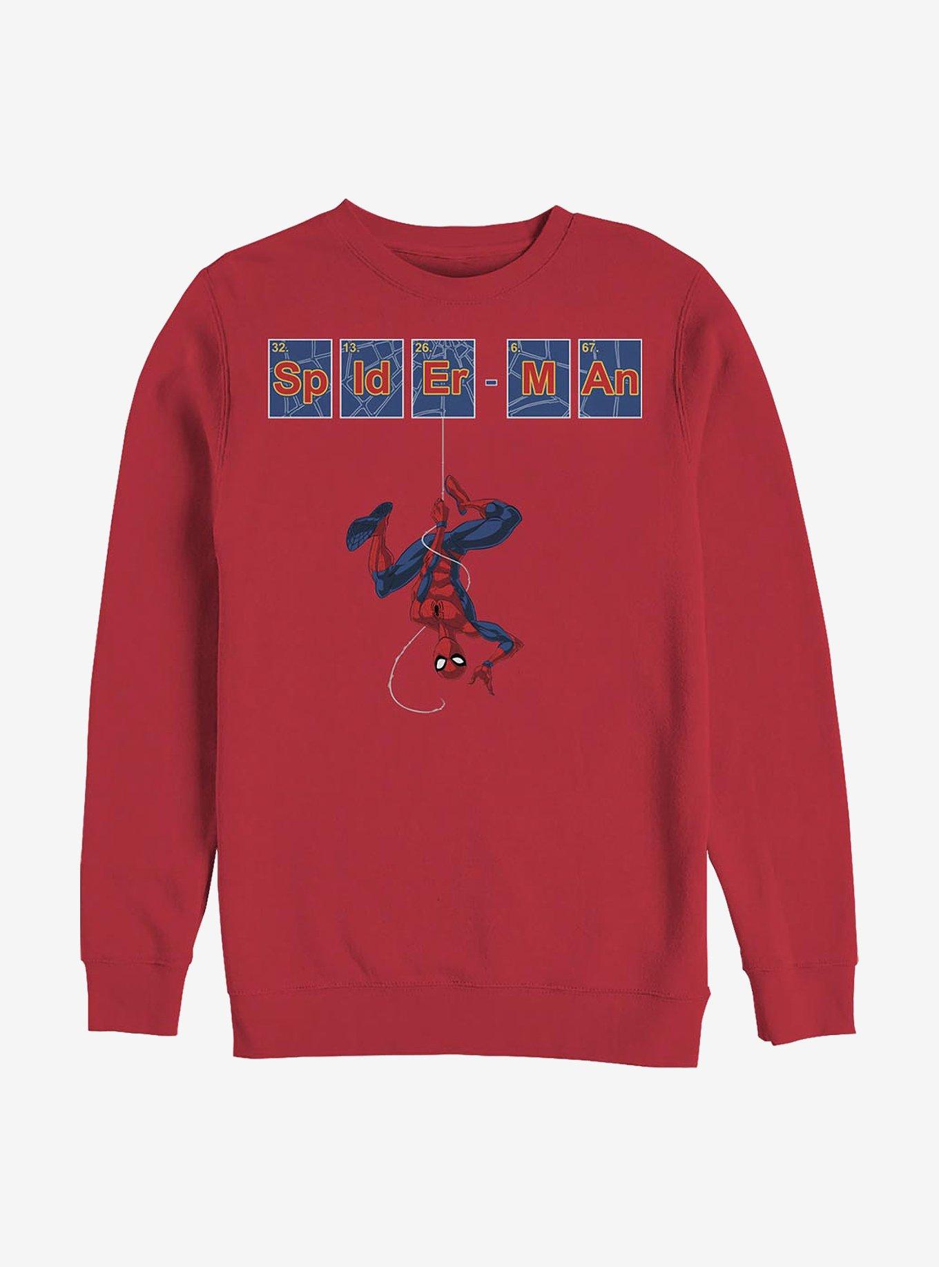 Marvel Spider-Man Spider Tiles Crew Sweatshirt, RED, hi-res