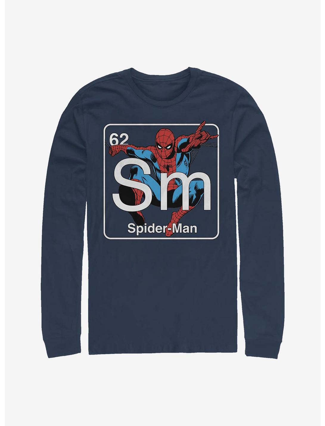 Marvel Spider-Man Periodic Spider Man Long-Sleeve T-Shirt, NAVY, hi-res