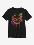 Marvel Avengers Spooky Spider Stencil Youth T-Shirt, BLACK, hi-res