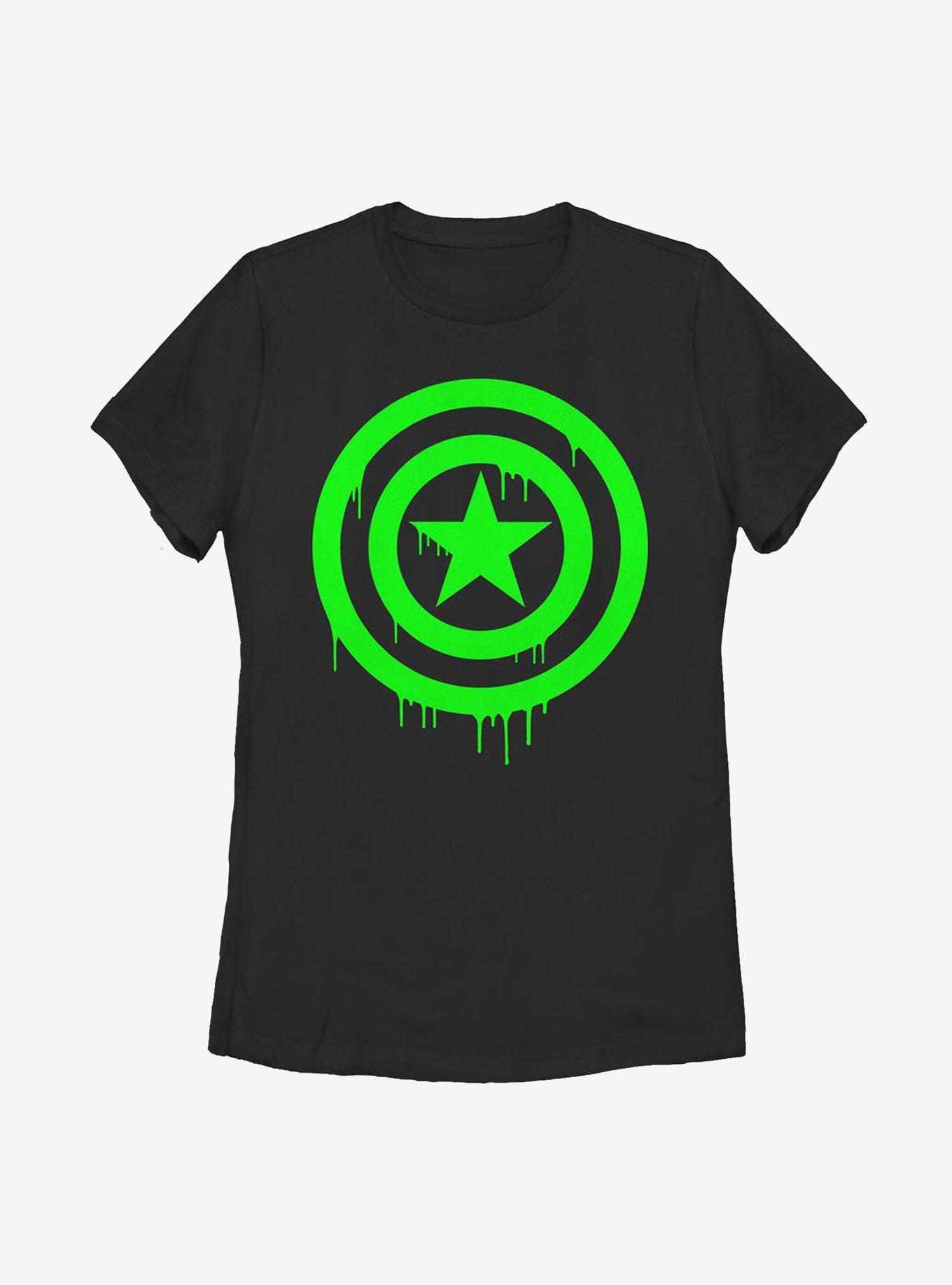 Marvel Captain America Oozing Shield Womens T-Shirt, , hi-res