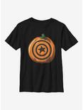 Marvel Captain America Captain Pumpkin Youth T-Shirt, BLACK, hi-res