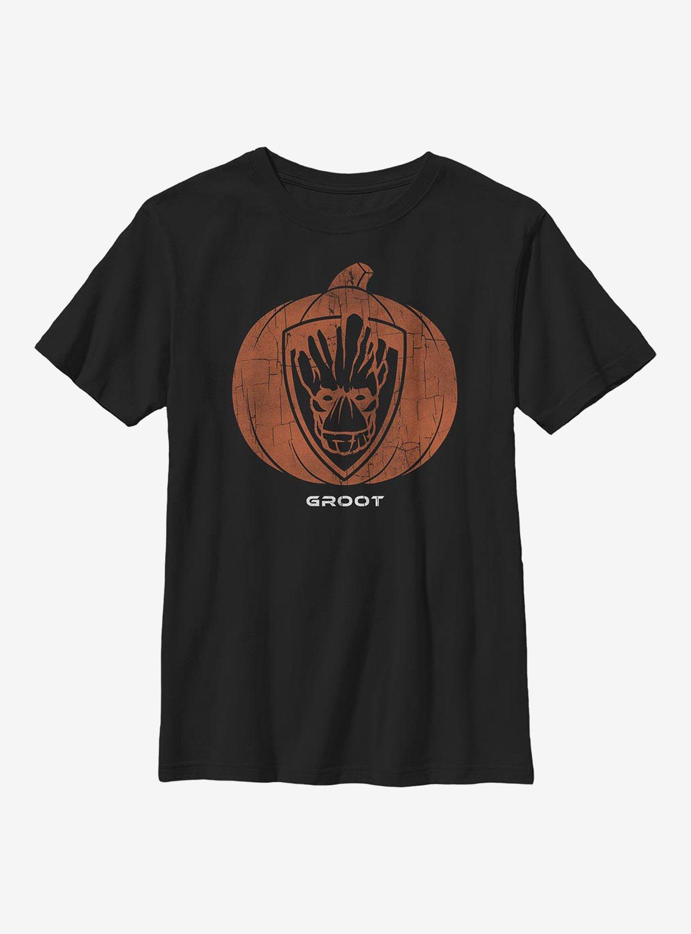Marvel Guardians Of The Galaxy Groot Pumpkin Youth T-Shirt, , hi-res