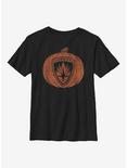 Marvel Guardians Of The Galaxy Guradians Pumpkin Youth T-Shirt, BLACK, hi-res