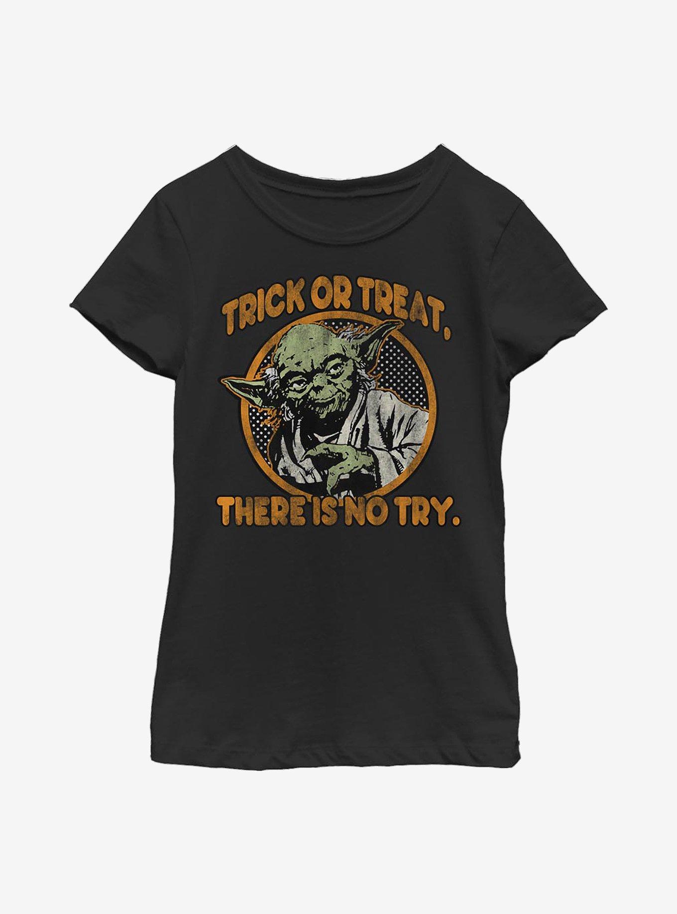 Star Wars Treat Or Trick Youth Girls T-Shirt, BLACK, hi-res