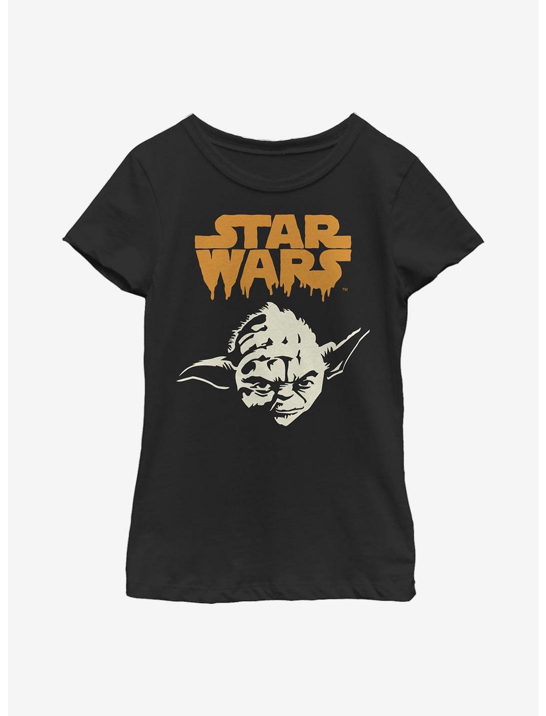 Star Wars Yoda Ghoul Youth Girls T-Shirt, BLACK, hi-res