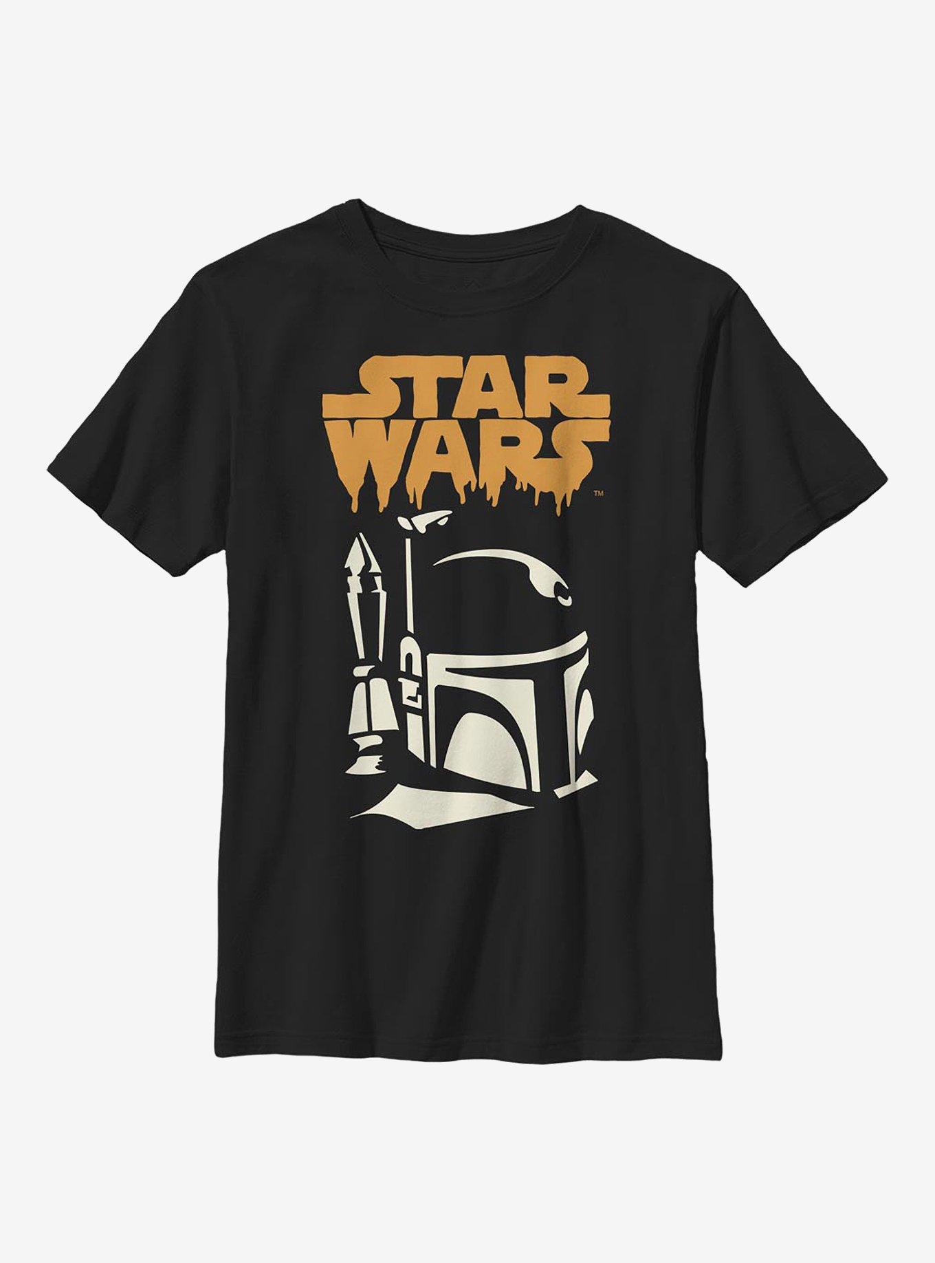 Star Wars Boba Ghoul Youth T-Shirt, BLACK, hi-res