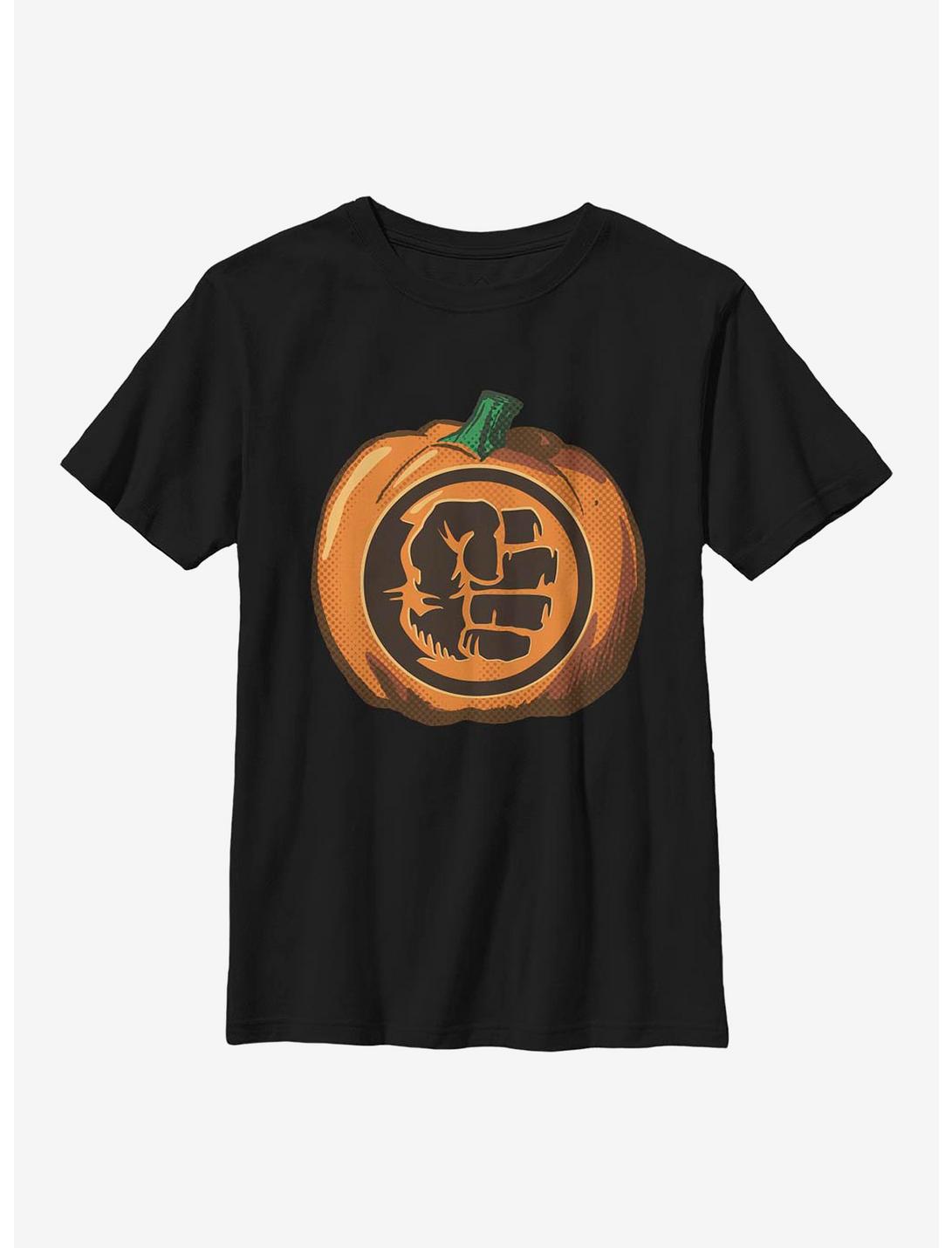 Marvel Hulk Pumpkin Youth T-Shirt, BLACK, hi-res