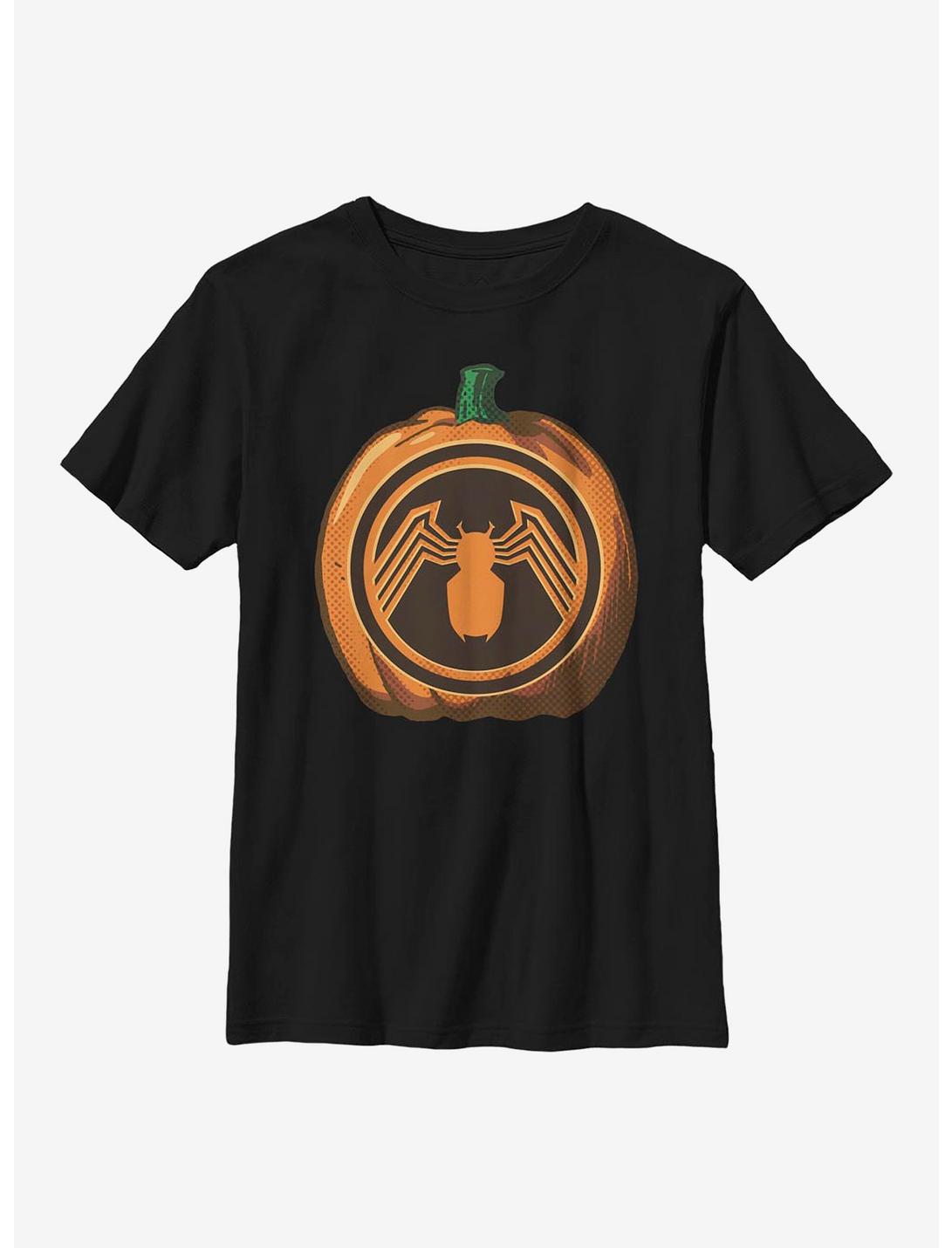 Marvel Venom Pumpkin Youth T-Shirt, BLACK, hi-res