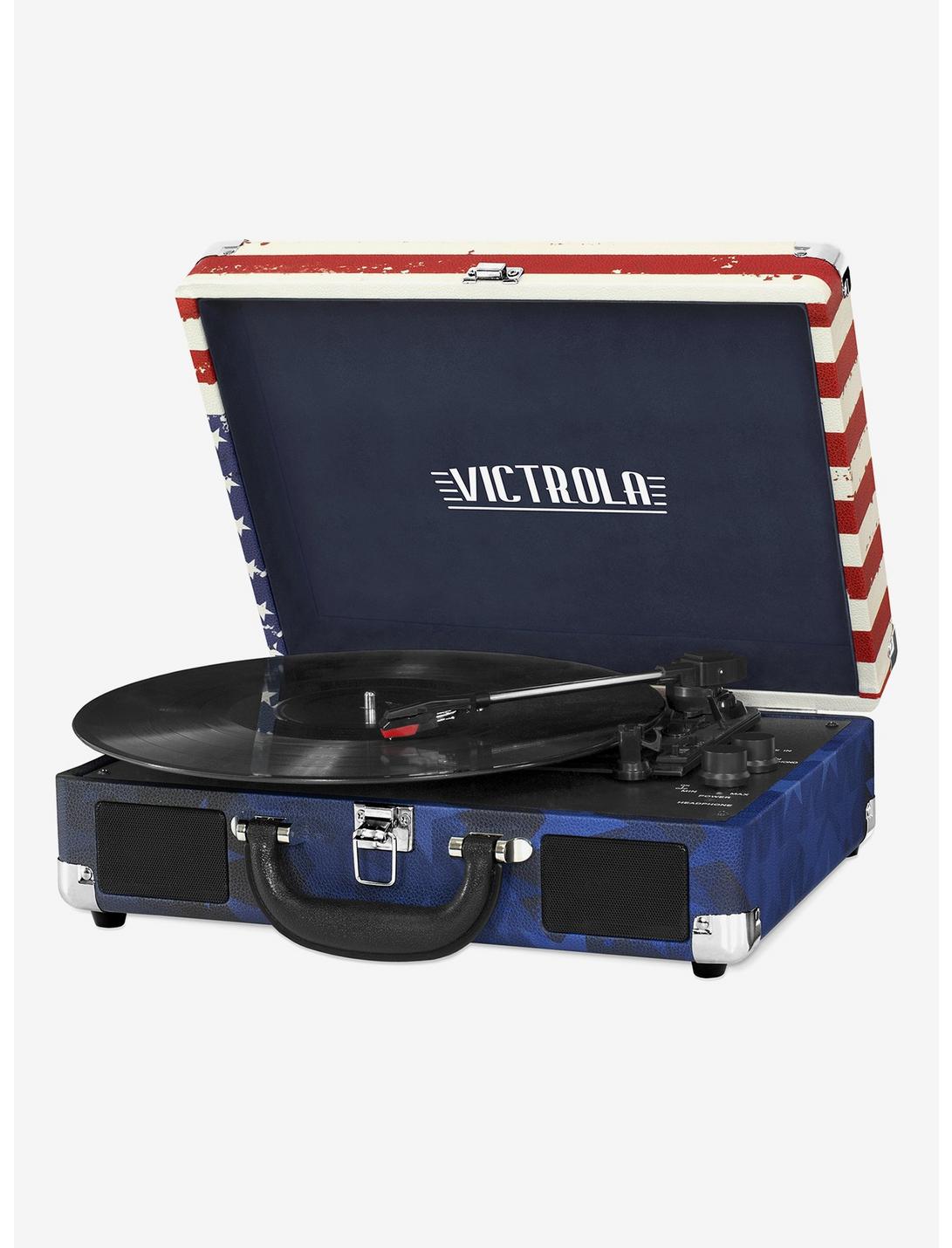 Victrola Bluetooth Suitcase Record Player with 3-Speed Turntable USA, , hi-res
