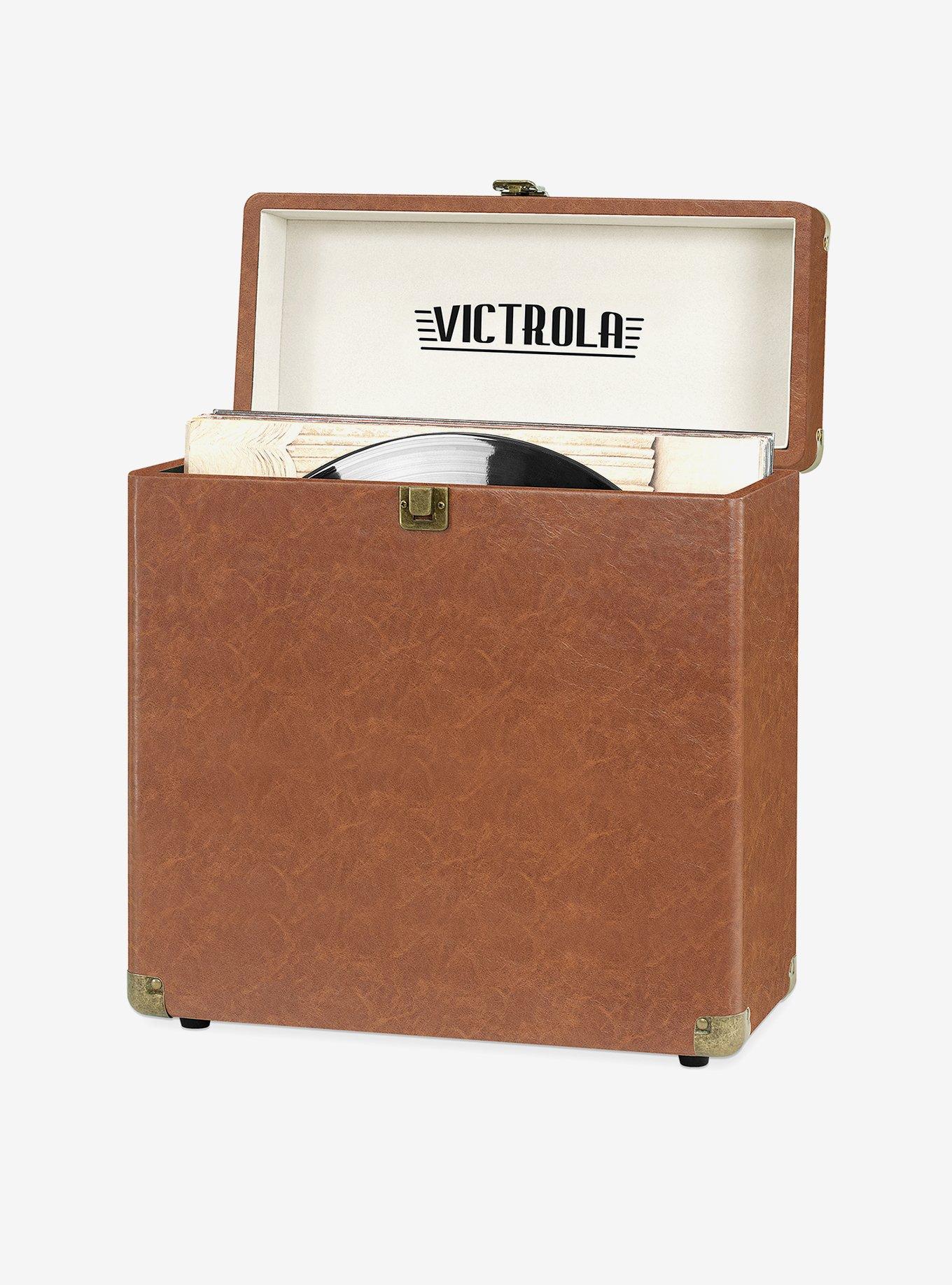 Victrola Storage Case for Vinyl Turntable Records Brown BoxLunch