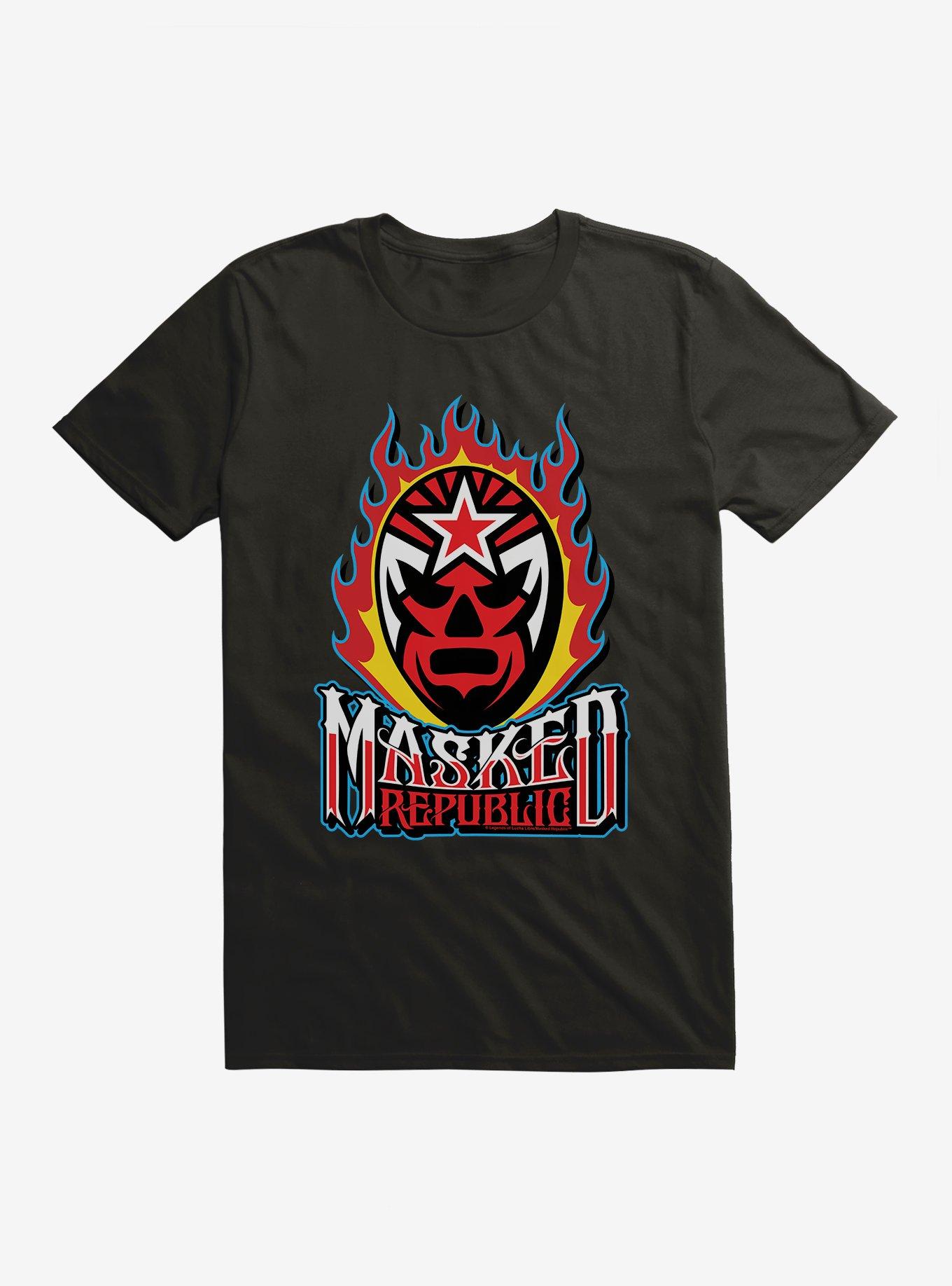 Legends Of Lucha Libre Masked Fire Logo T-Shirt, , hi-res