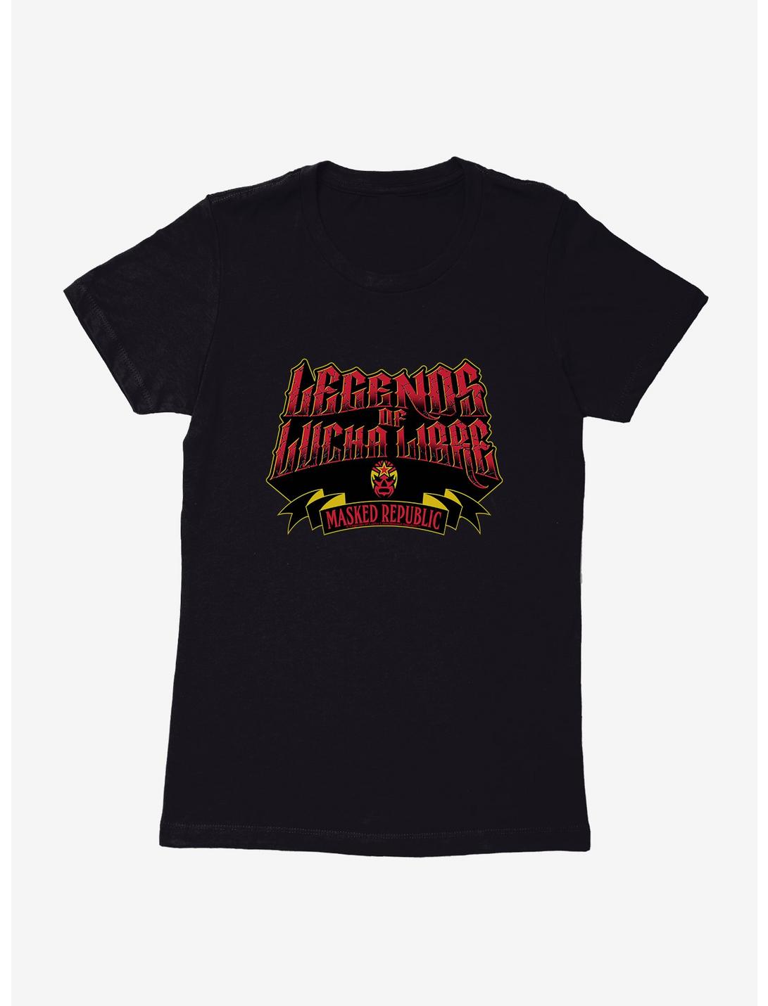 Legends Of Lucha Libre Red And Yellow Womens T-Shirt, BLACK, hi-res