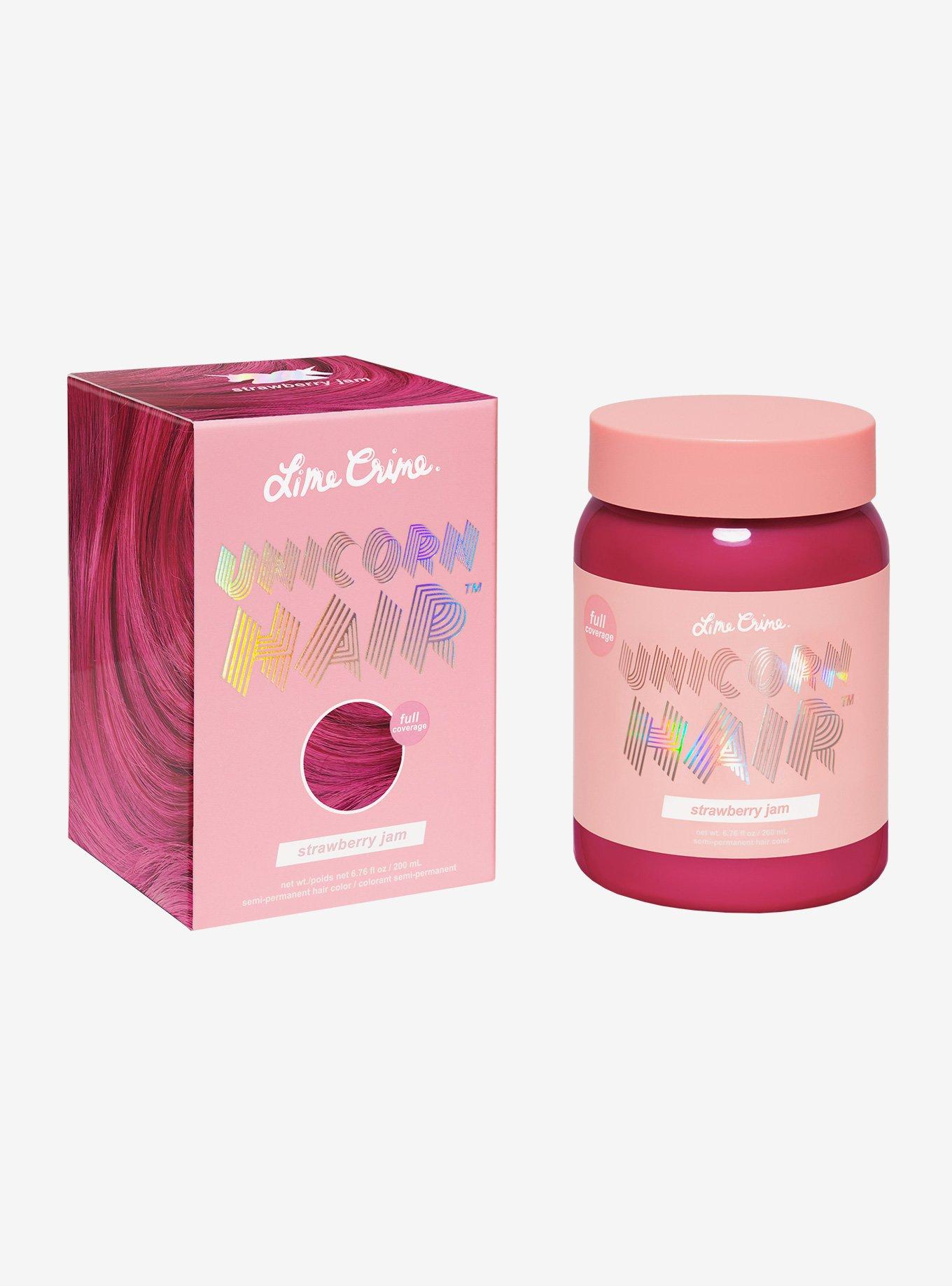 Lime Crime Unicorn Hair Strawberry Jam Semi-Permanent Hair Dye, , hi-res