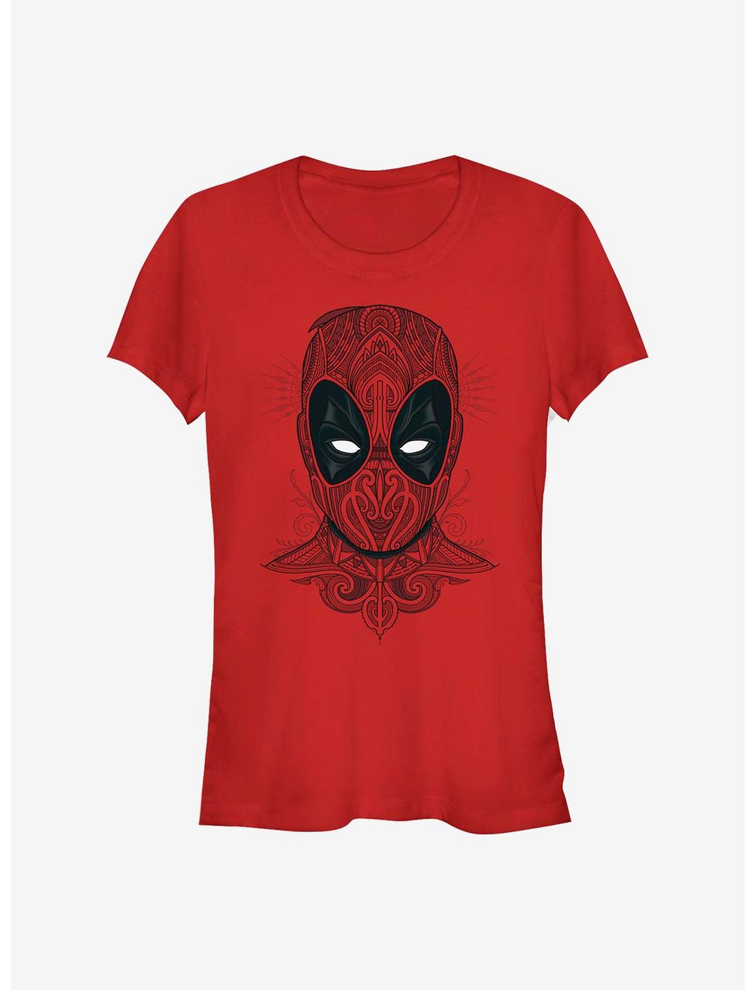 Marvel Deadpool Floral Deadpool Girls T-Shirt, RED, hi-res