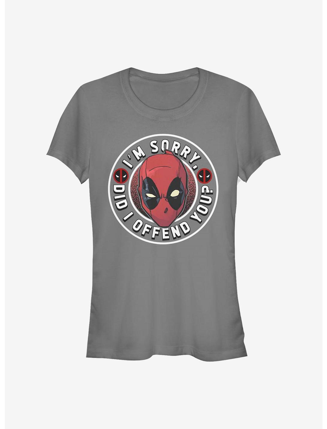 Marvel Deadpool Sorry Not Sorry Girls T-Shirt, CHARCOAL, hi-res