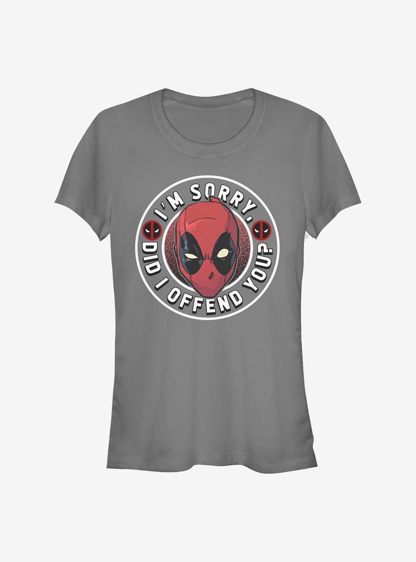 Marvel Deadpool Sorry Not Sorry Girls T-Shirt, CHARCOAL, hi-res