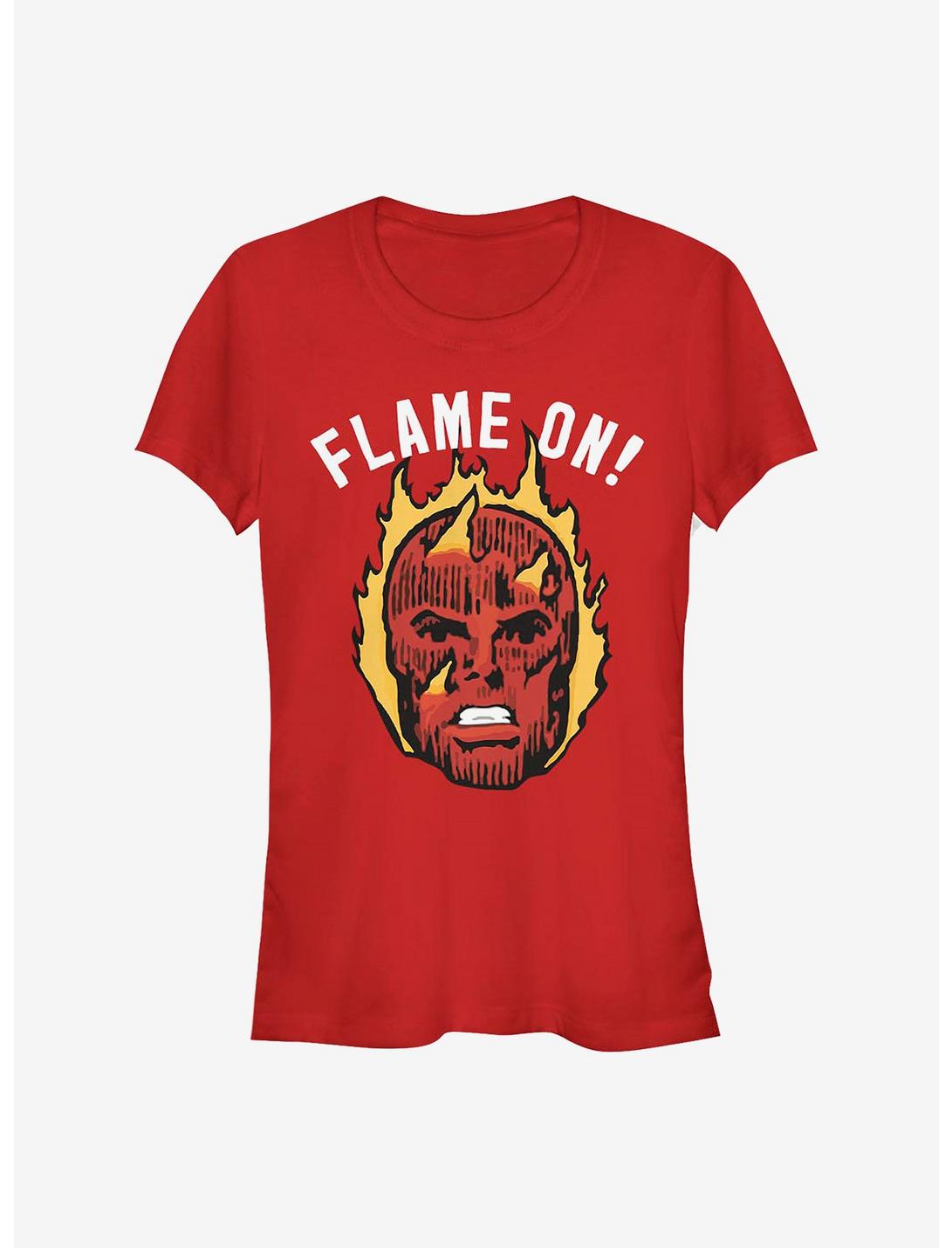 Marvel Fantastic Four Flame On Girls T-Shirt, RED, hi-res