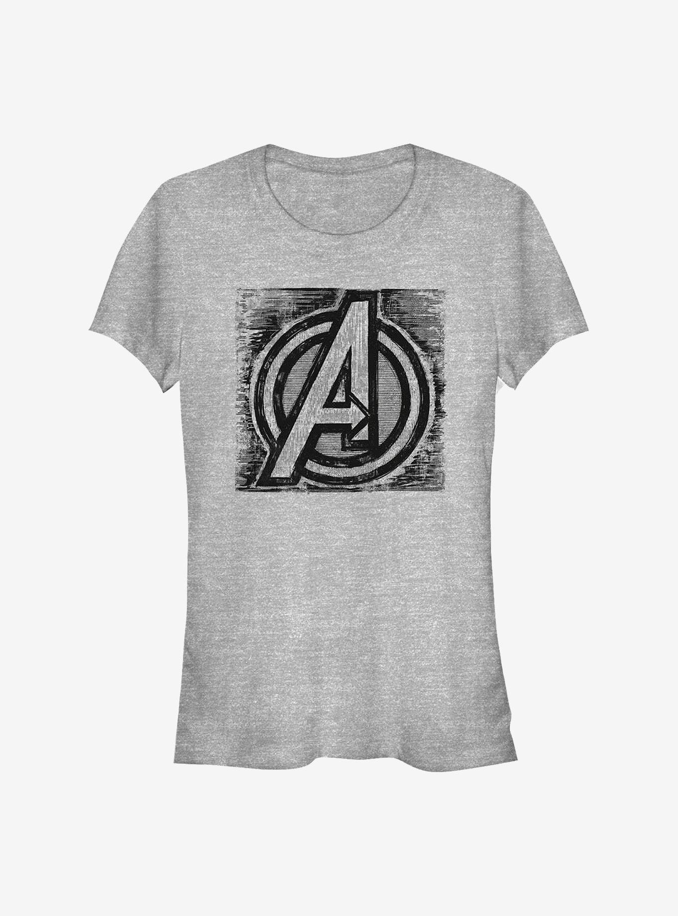 Marvel Avengers Sketch A Girls T-Shirt, ATH HTR, hi-res