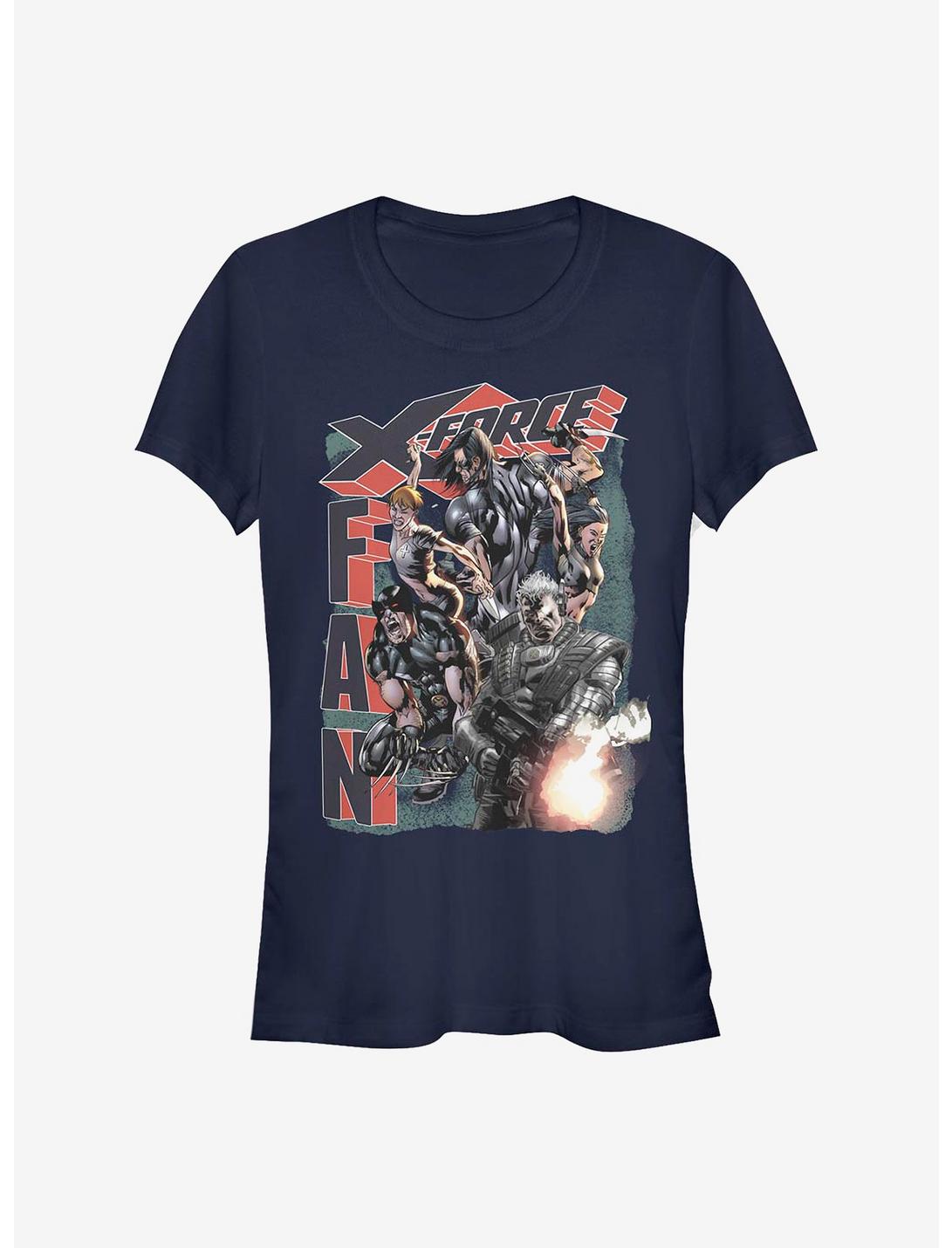 Marvel Deadpool X-Force Fan Girls T-Shirt, NAVY, hi-res