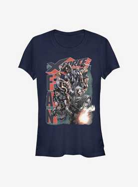 Marvel Deadpool X-Force Fan Girls T-Shirt, NAVY, hi-res