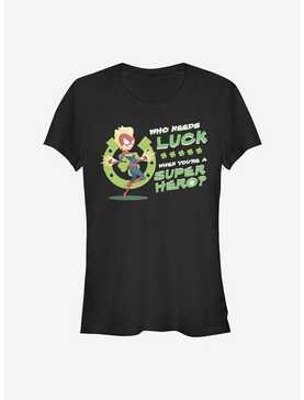 Marvel Captain Marvel Super Cap Luck Girls T-Shirt, , hi-res