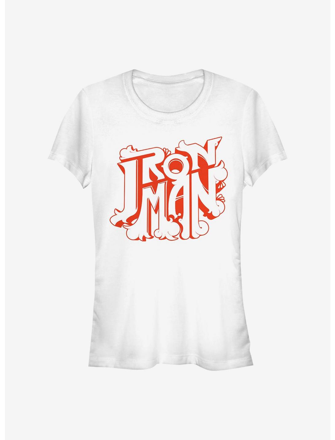 Marvel Iron Man Decor Iron Man Logo Girls T-Shirt, WHITE, hi-res