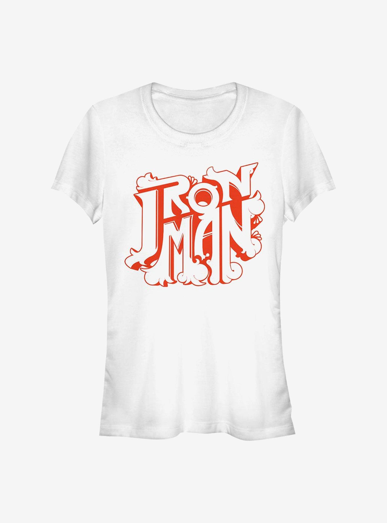 Marvel Iron Man Decor Iron Man Logo Girls T-Shirt, WHITE, hi-res