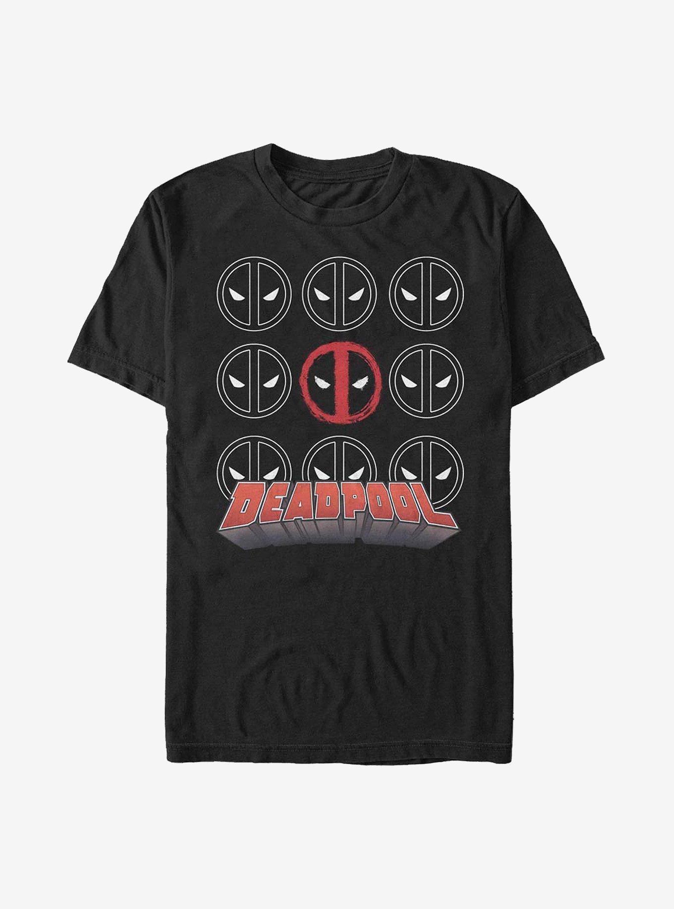 Marvel Deadpool Icon Stack T-Shirt, BLACK, hi-res